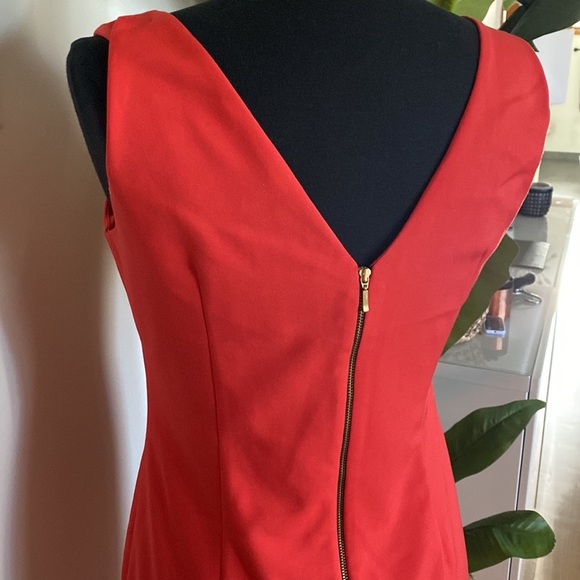 Zara Orange Sleeveless Dress Mid-Length - Picture 6 of 9